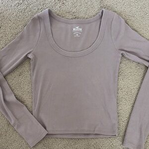 Hollister Women's Scoop Neck Top - Dusty Purple
